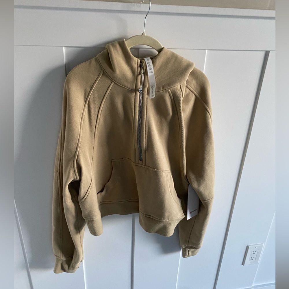 NWT Trench lululemon Oversized Hoodie Scuba 1/2 Zip - Picture 2 of 9